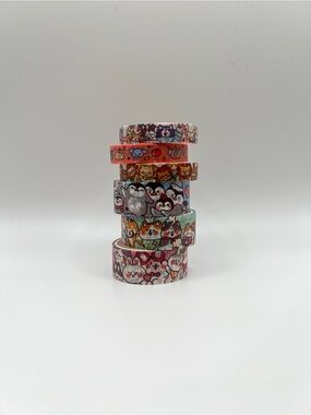 6 Animal Multicolor Cute Animal Pattern Washi Tape Set 1